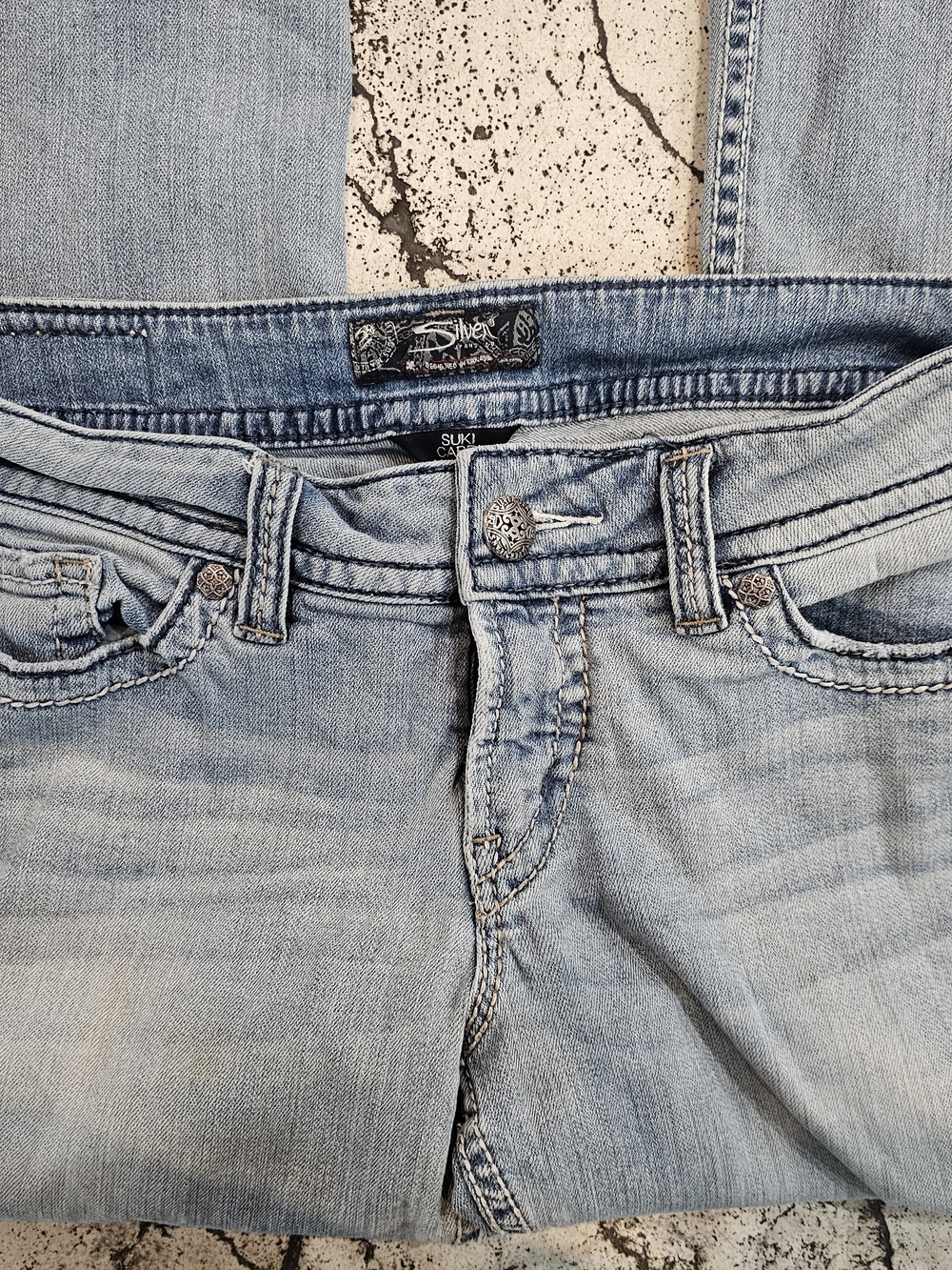 Silver Jeans Women's Denim Capris Sizs 29 Light Blue Cropped - Picture 6 of 8
